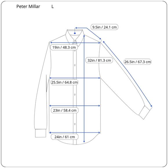 Peter Millar Summer Comfort Button Up Shirt Mens Large Blue Plaid Stretch - Picture 6 of 6